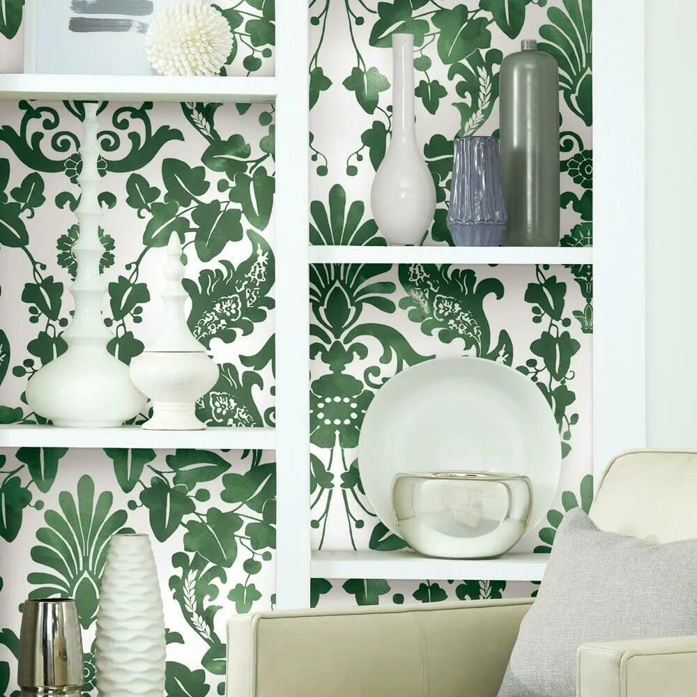 Vine Damask Peel and Stick Wallpaper