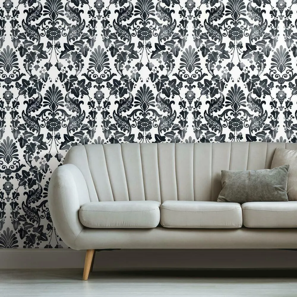 Vine Damask Peel and Stick Wallpaper