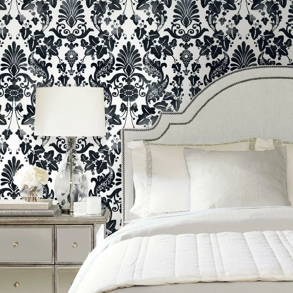 Vine Damask Peel and Stick Wallpaper