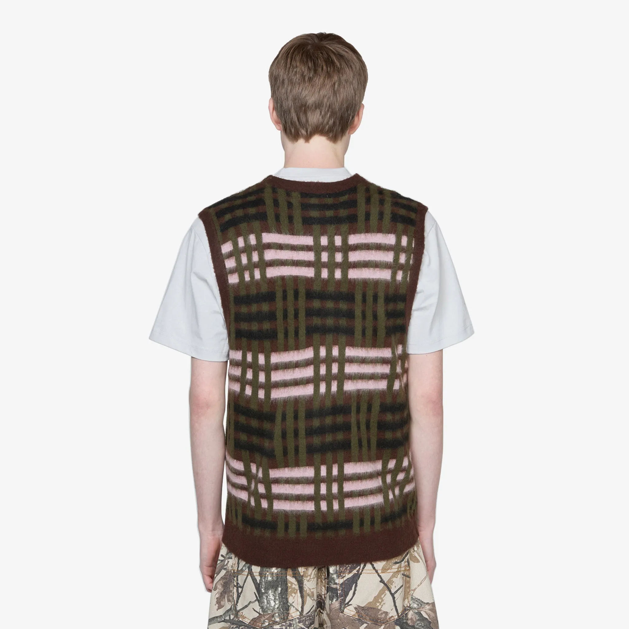 Weave Knitted Vest Chestnut