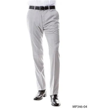 Zegarie Suit Separates Light Grey Solid Men's Dress Pants